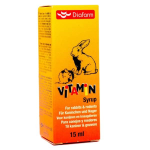 DIAFARM VITAMIN SYRUP vitamīnu sīrups grauzējiem, trušiem 15ml